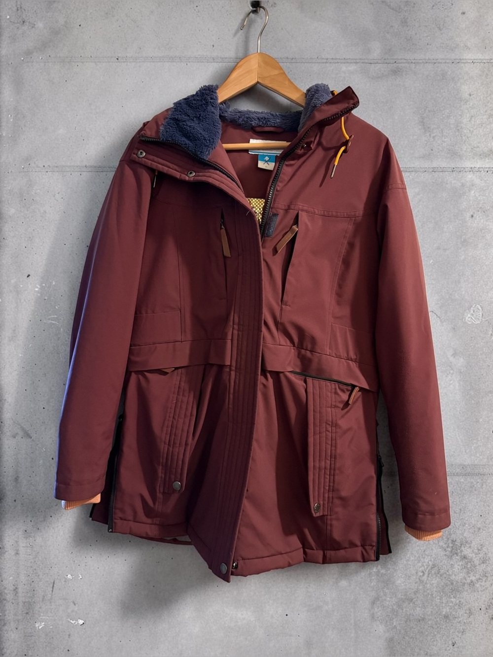 Columbia Maroon Hooded Women's Jacket